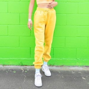 Mustard Yellow Jogger Sweatpants